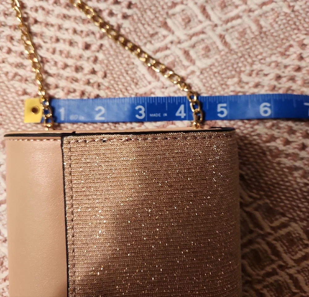 Dorothy Perkins Blush Crossbody Clutch with Gold Chain - Picture 8 of 9